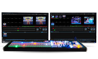 tricaster broadcast names on live video